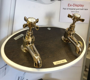 Tre-Mercati Imperial Gold pair of bath taps